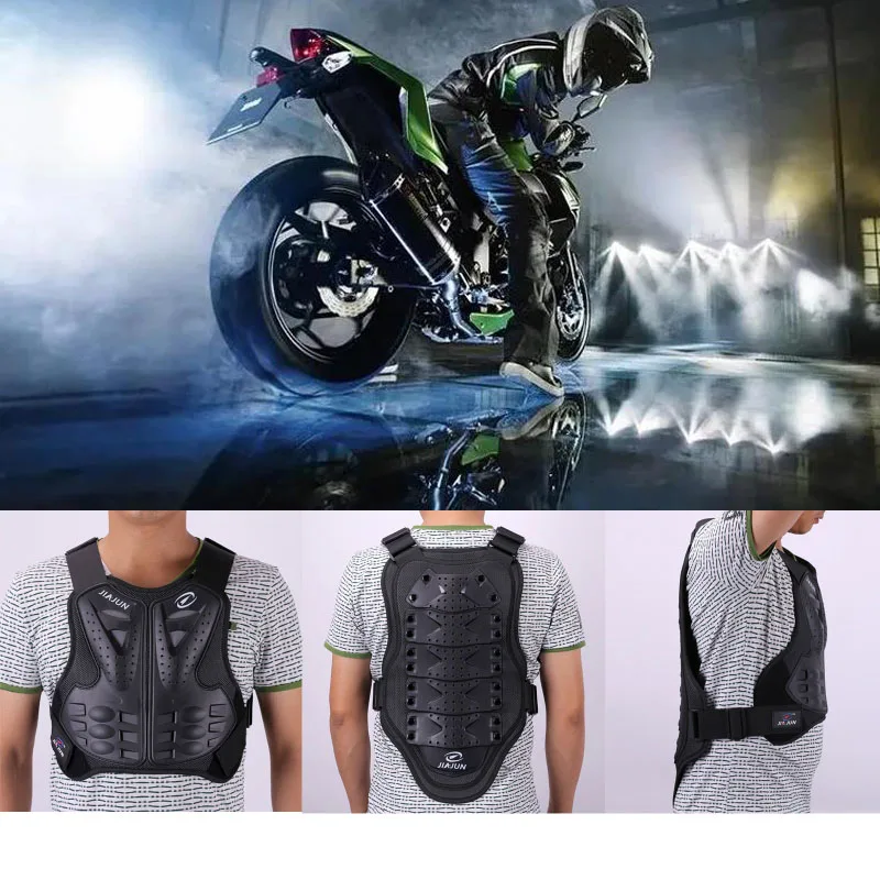Adults Motorcycle Motocross Riding Armor PE Hard Shell Shock Resistant Chest Spine Protection Off road Armor Vest motorcycle armor motorcycle body armor motorcycle armor vest