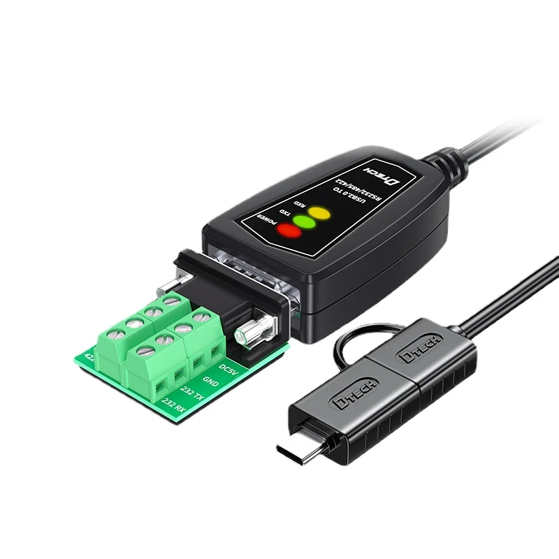 Tipo-c para Rs232 485 422 Conversor Porta Serial com Porta de Pinos de Transmissão Industrial Grau Plc Controle Computador Usb3.0 - Imagem 3