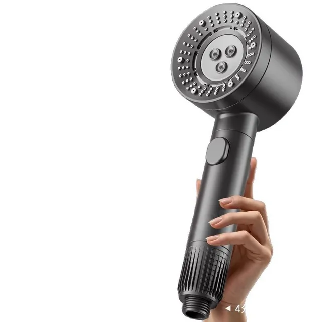 หัวฝักบัวแรงดันสูงแบบเทอร์โบคู่ - ปริมาณน้ำมากสำหรับห้องน้ำ 4