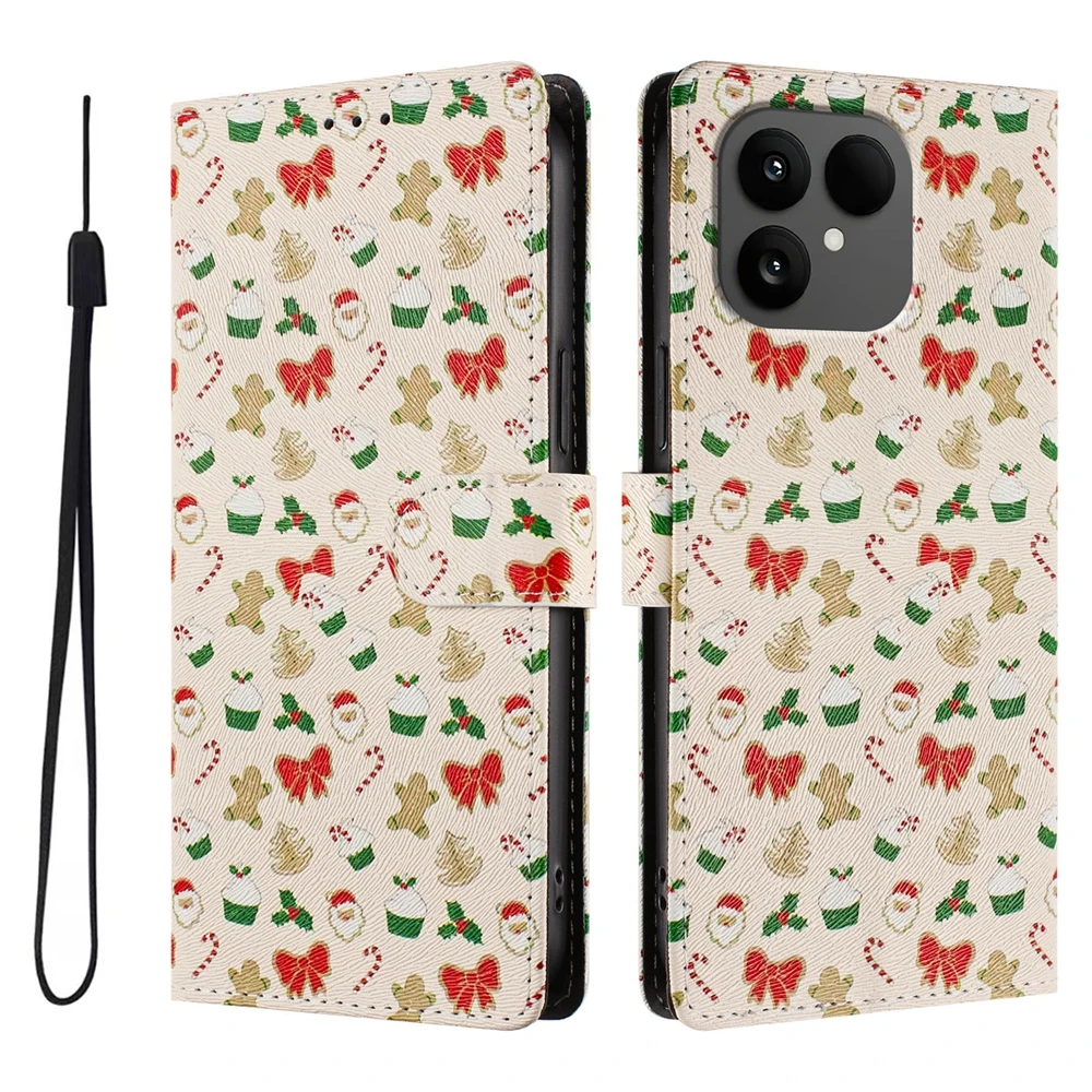 Festive Flip Leather Wallet Cover - Christmas Edition