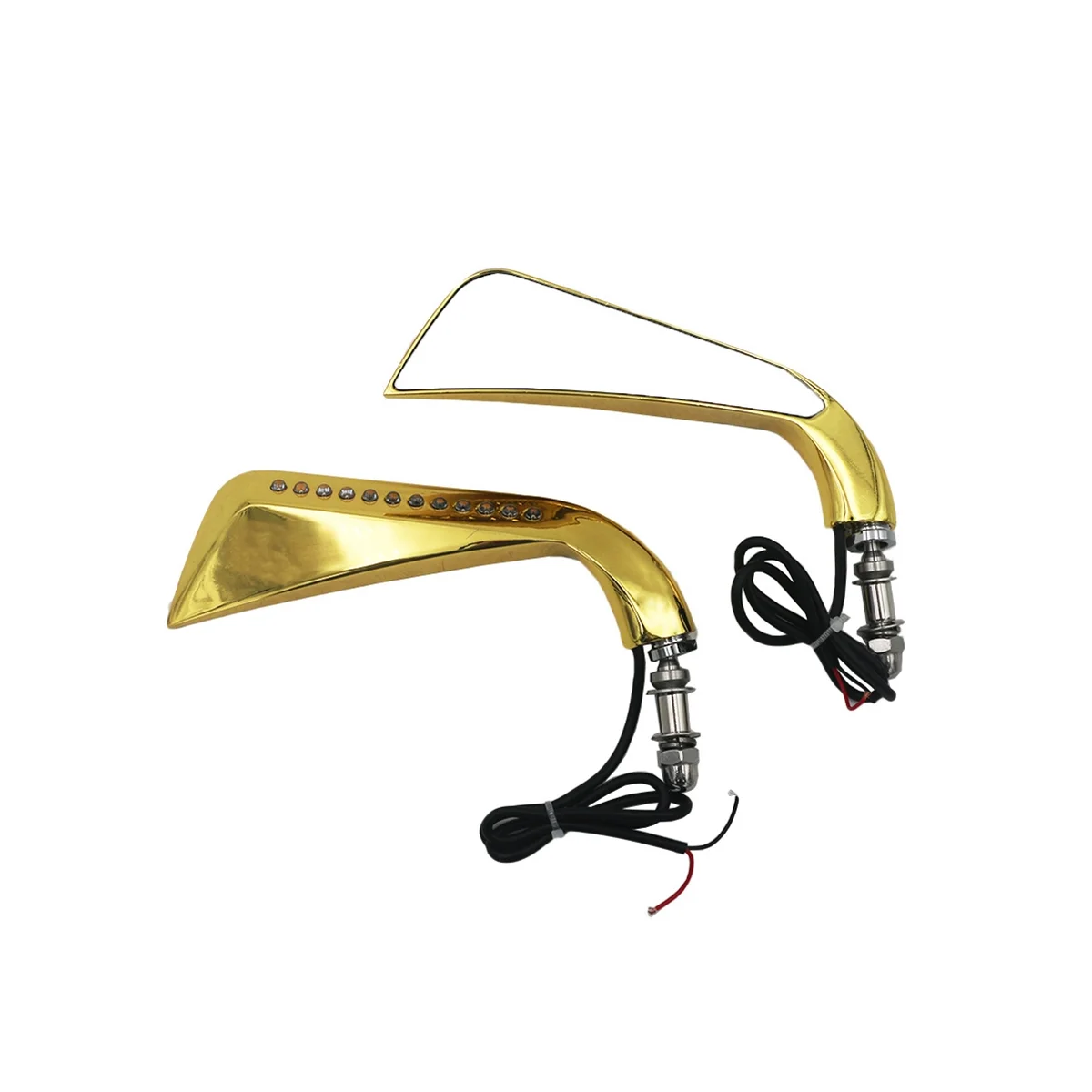 

Designed for Harley Motorcycle LED Rear View Mirrors Rose Gold