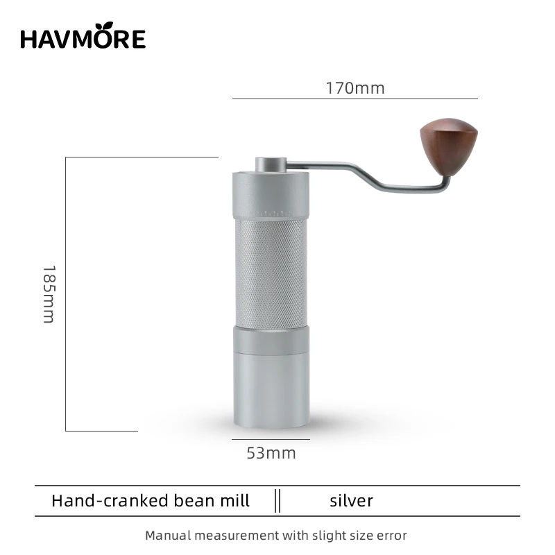 Description Picture 2 of itemOutting Aluminum Alloy Hand Manual Stainless Steel Conical Bur Coffee Bean Grinding Machine Mill for Barista Pour Over Coffee