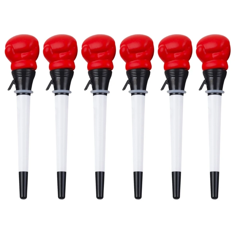 

6x/Set 0.5mm Oil Pen Boxing Gloves Ballpoint Pen Bounce Decompression Pen Smooth Writing Pen School Supplies for Dropship