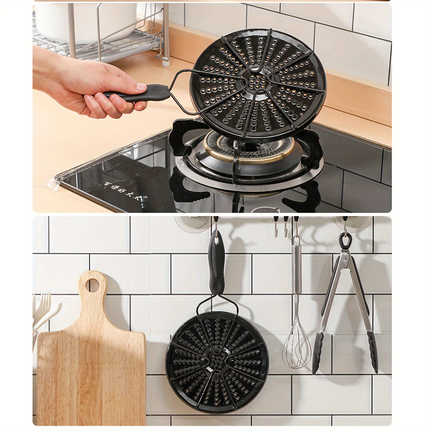 Iron Heat Diffusion Plate 1pc Evenly Conducts Heat Fire Gas Stove Simmer Ring for Coffee & Milk