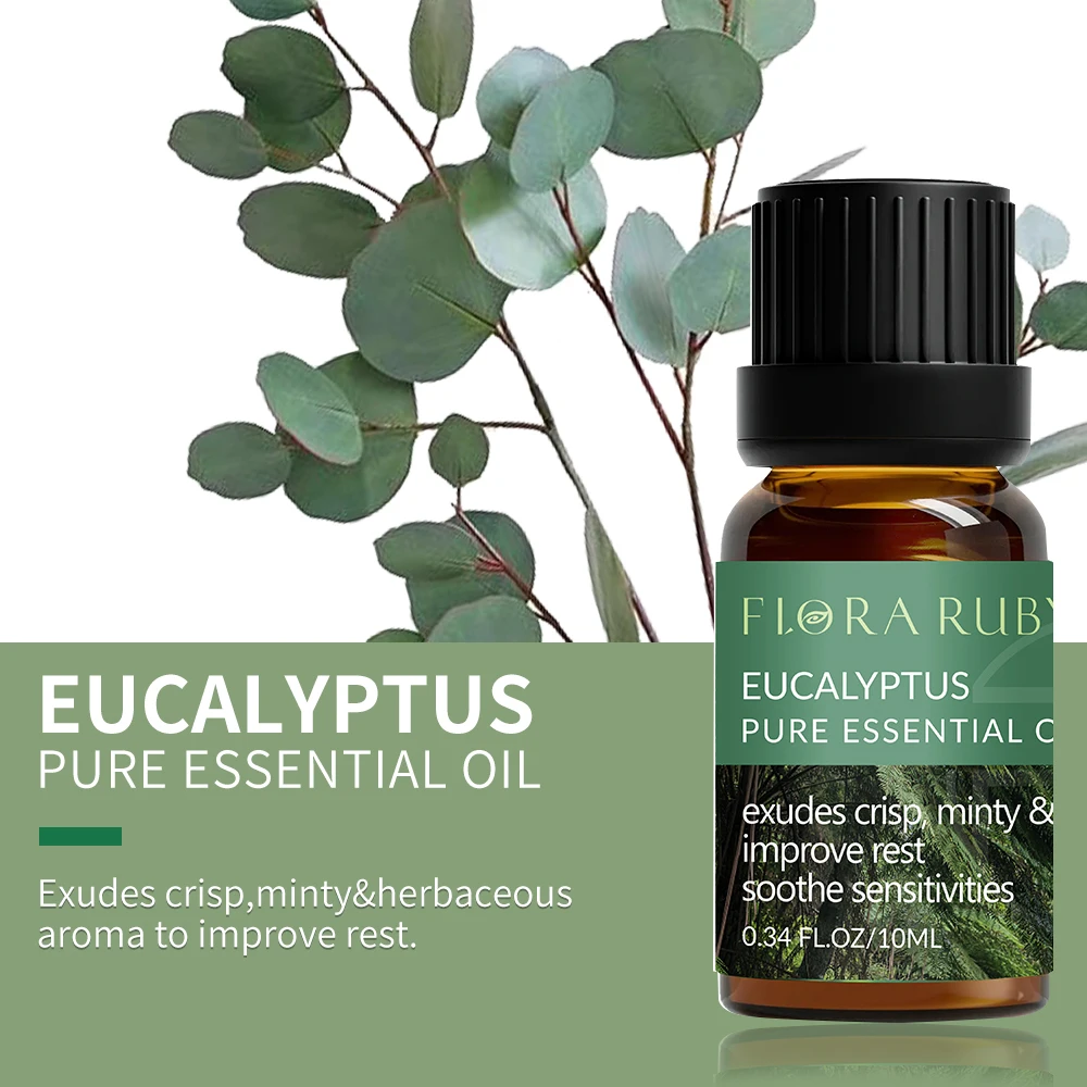thumbnail image 1 of Aceites esenciales para difusores Lavanda Eucalipto Árbol de té Menta Romero Menta Bergamota Limón Rosa Aceite esencial puro 10 ml, 1 of 5