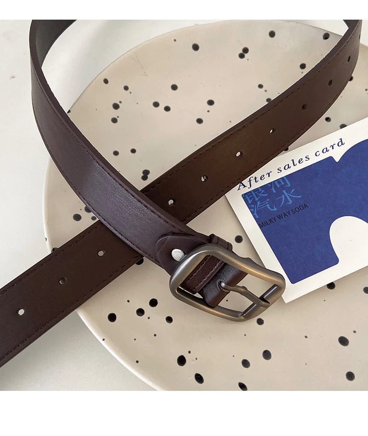 Womens Decorative Wide Belt - Versatile Black Jeans Belt for Summer 2024