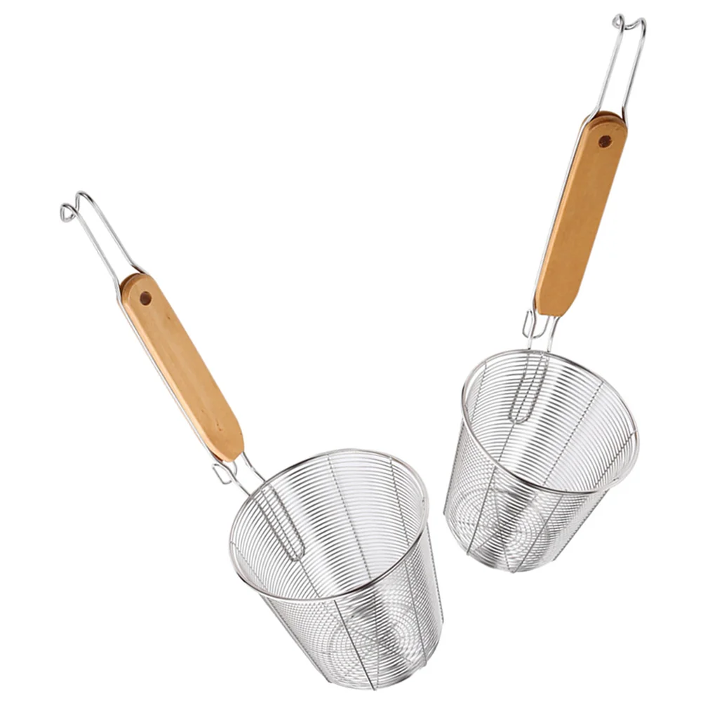 

2 Pcs Stainless Steel Colander Hamper Household Mesh Fine Home Kitchen Strainer Tool