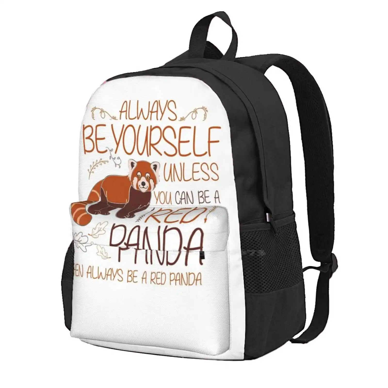 

Always Be Yourself Cute Red Panda Gift Backpacks For School Teenagers Girls Travel Bags Animal Pet Adorable Funny Humor Slogan