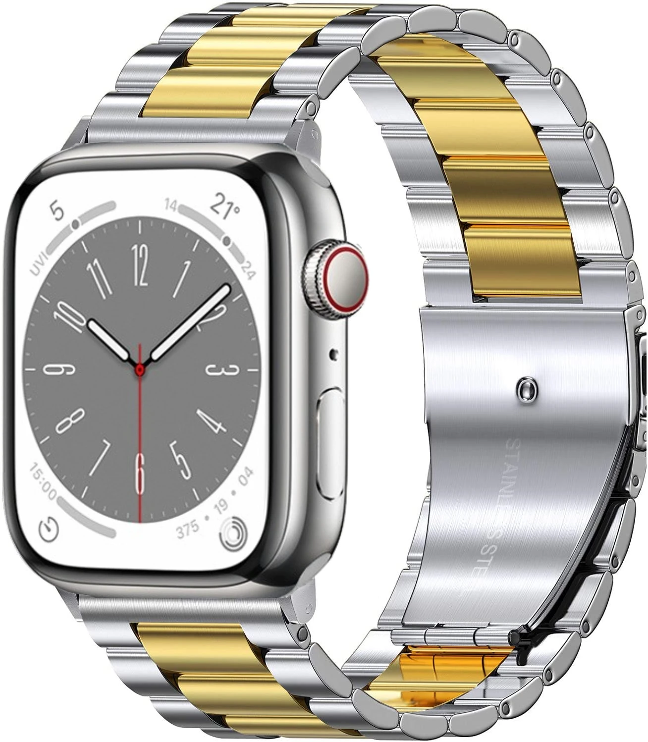 Premium Stainless Steel Metal Watch Strap - Elegant Bracelet Band