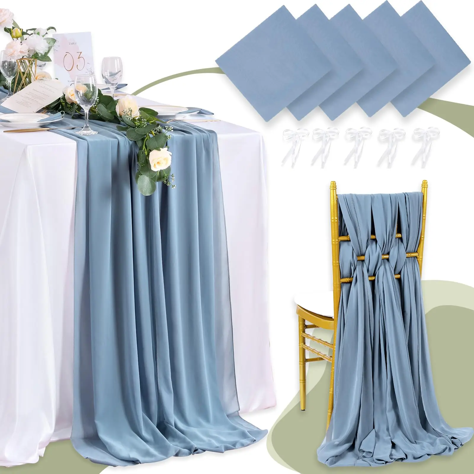 Tralala Fêtes© – Runner da Tavolo per Compleanno 50 Anni - Fascia Dorata Non Tessuta per