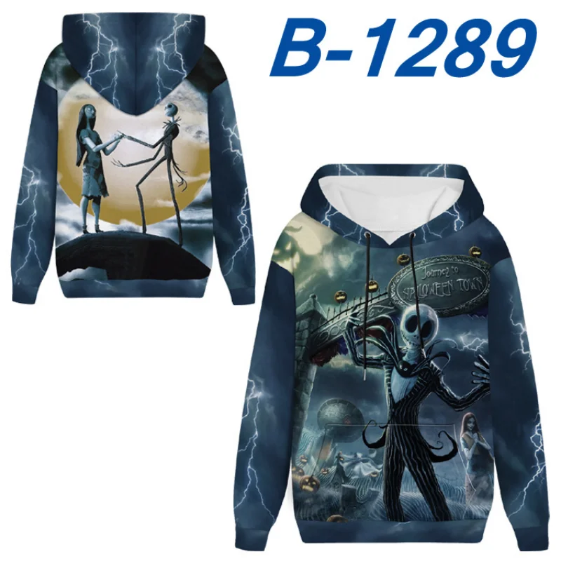 thumbnail image 1 of Sudadera con capucha de pesadilla antes de Navidad Jack Skellington para niños y niñas, jerséis Sally, Tops, abrigos, ropa de calle de Cosplay, regalo para niños, 1 of 5
