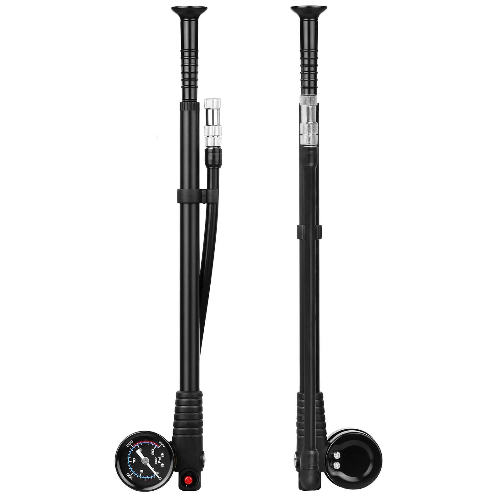 Bicycle Air Pump 300PSI High Pressure MTB Bike Shock with Schrader &amp Presta Valve Gauge For Front Fork Rear Suspension |