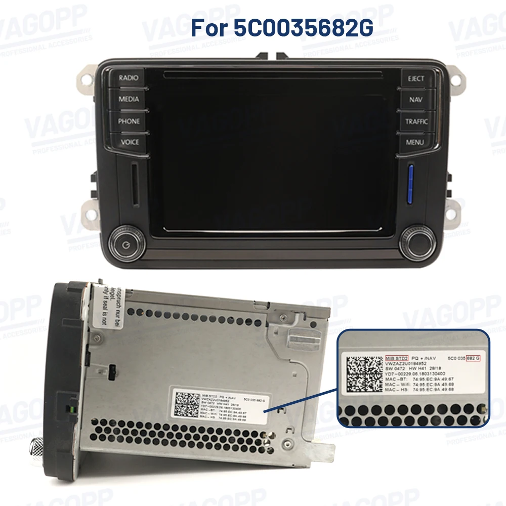 6.5 inch Touch Screen Car Display Monitor for VW MIB 682C/D/E/F/G Radio MIB 200B/H/M/D Navigation Player LCD STD2 PQ NAV Setting car display monitor lcd display car display assembly