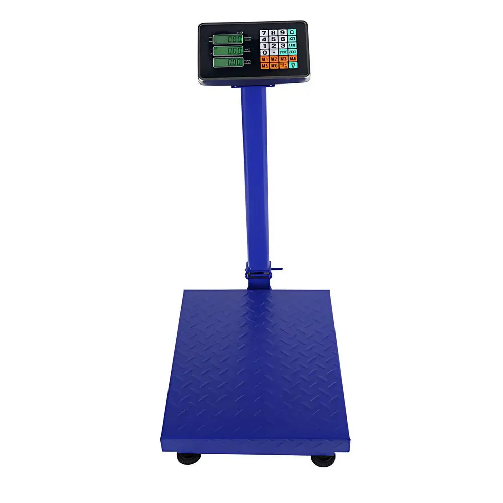 300KG/661lb LCD Digital Personal Floor Postal Platform Scale With HD LCD Display High-precision Measurement Auto Shut Off, Blue
