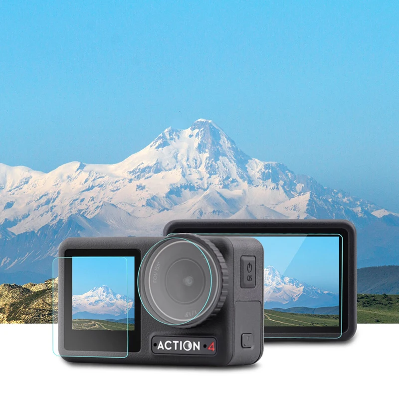 

For DJI ACTION 4 Tempered Film Sports Camera Lens Screen Film Protective