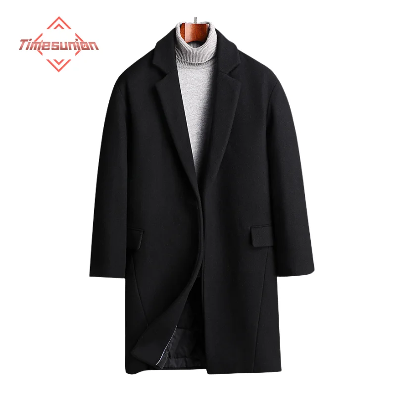 

Mens Coats Winter 2023 Drop Shoulder Sleeve Mid-length Style Winter Coats for Men 40% Wool Thickened Warm Woolen Jackets for Men