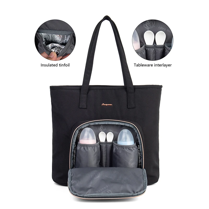 LEQUEEN Baby Diaper Bag Mommy Maternity Packs Large Capacity Baby Stuff Nappy Bags for Mom Waterproof Mummy Handbags Mother Kids 3