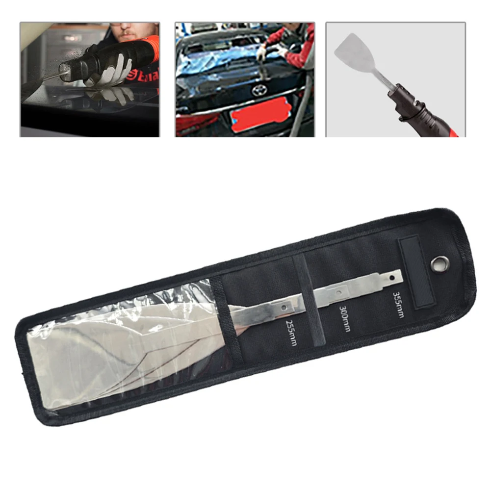 3Pcs Stainless Steel Scraper Blade Car Windshield Electric Disassembly-Knife Glass Disassembler Tools Renovation/Cleaning Tools