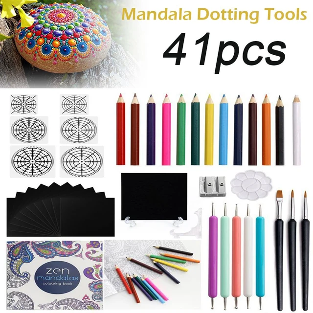 Mandala Dotting Tools Set for Painting Rocks Pottery Portable Multifunction  Embossing Dot Kit Tool Set Handwork Decoration - AliExpress