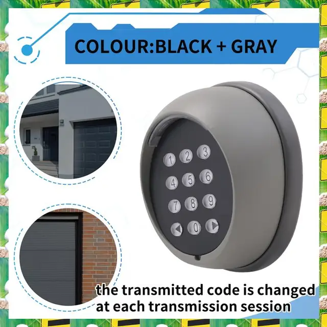 3C Electron Metal Wireless Keypad Gate Opener Keypad Rolling Code 433Mhz Keypad For Garage Gate Door Access Control High Quality 3