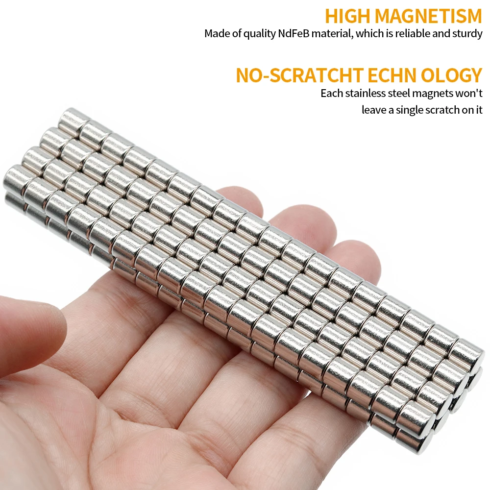 6mmx6mm Superstarker Runder Neodym-Magnet Leistungsstarke Magnete N35 Kleiner Permanenter Magnetischer NdFeB Kühlschrankmagnet 6x6 – Detail 3