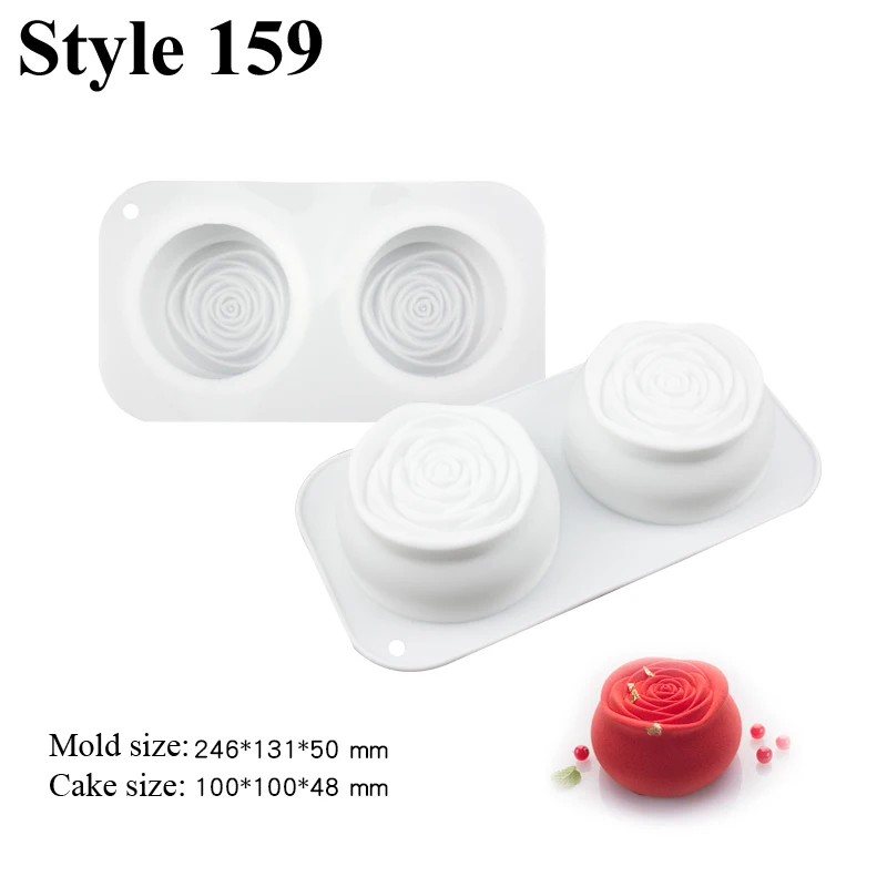 Valentine’s Day Rose Silicone Cake Mold – Non-Stick Mousse Pastry Mold for Baking, Easy... - SKU RSCM1525 - UGI Packaging