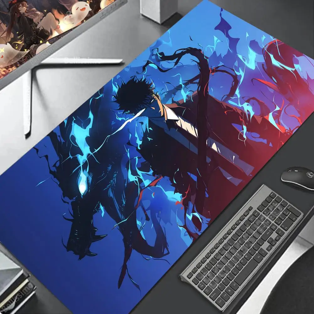 Enhanced Title: Gamer Leveling Mouse Pad - Large Rubber Desk Accessory with Kawaii Design