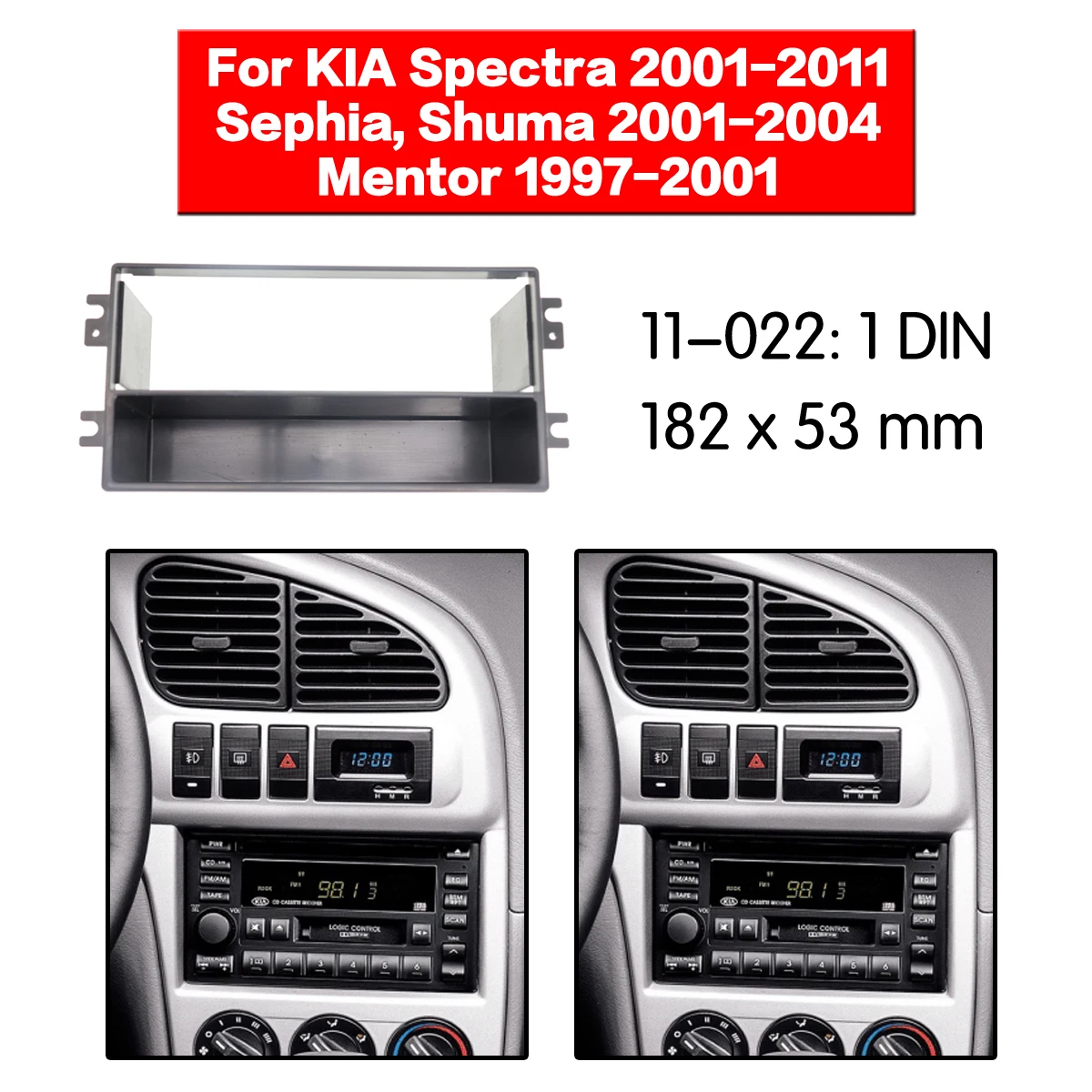 

For KIA Mohave/Borrego 2008 2009 2010 2011 Car Radio Fascias Video Player Panel Frame 2 Din Stereo Cover Frame Accessories