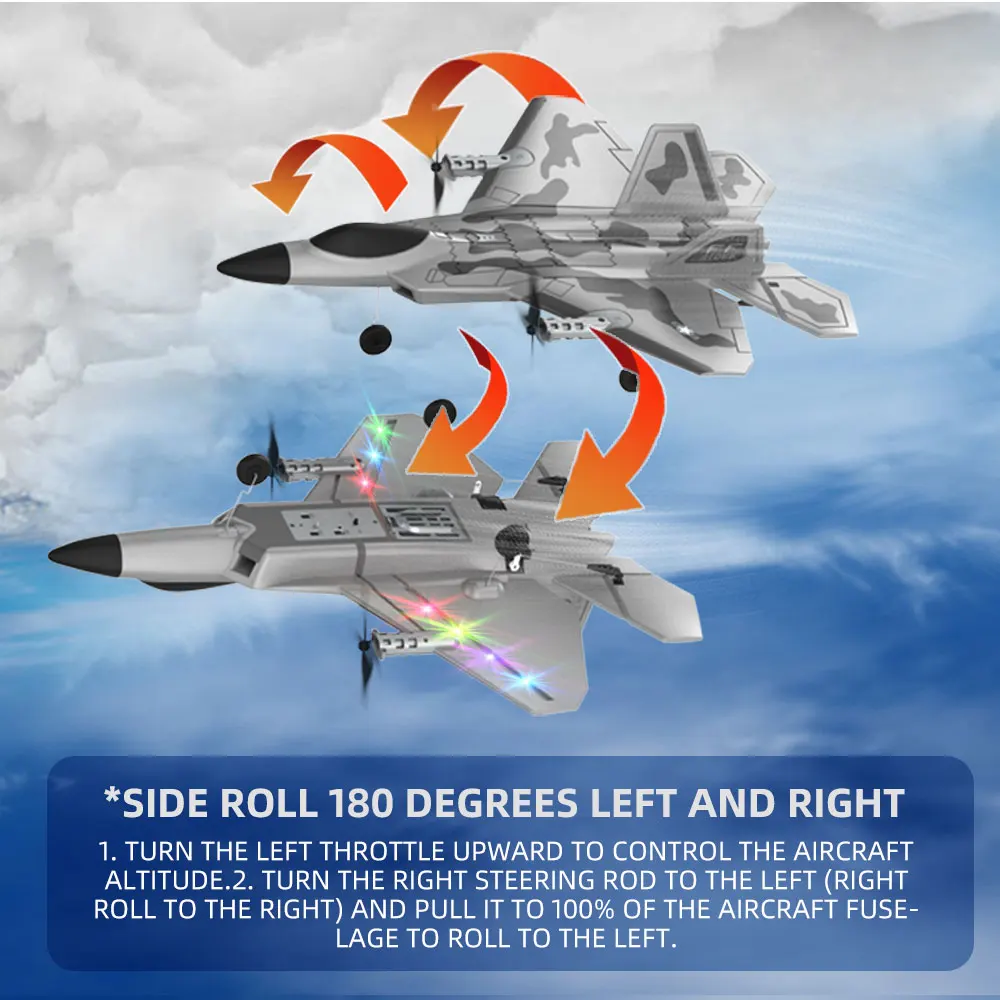 BM16 F22  RC Foam Plane 4 Channels 6G Auto Stabilization with 720P Camera Remote Control Airplanes Aircraft Toys for Children 4