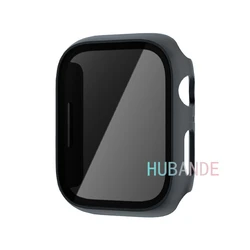 Premium Tempered Glass Screen Protector with Cover for Apple Watch - Full Protection Accessory (Space gray)