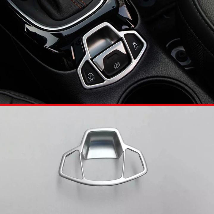 

ABS Pearl Chrome Handbreak Park Brake Around Cover Trim For Jeep Compass 2017 2018 Car Accessories Stickers W4
