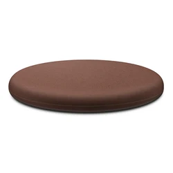 Plush Memory Foam Round Seat Cushion - Ultra-Soft Anti-Slip Comfort Pad - 35x35cm (Coffee)
