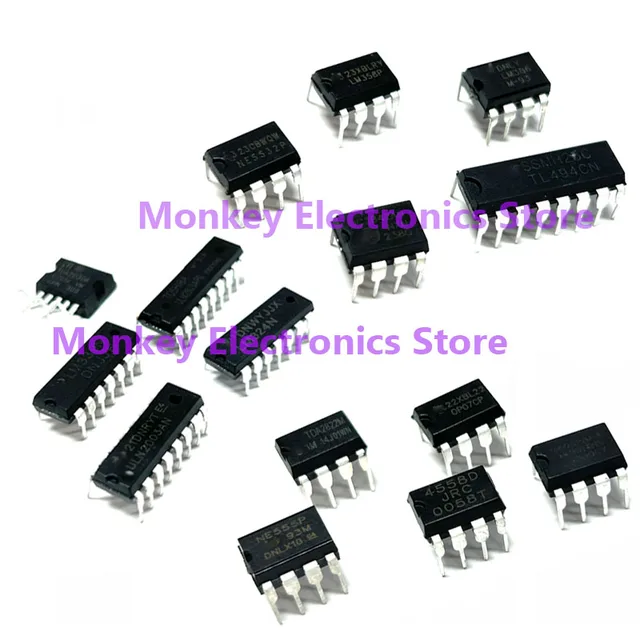 Kit 85 Pezzi Circuiti Integrati IC - Assortimento NE555, LM324, LM393 E Altri