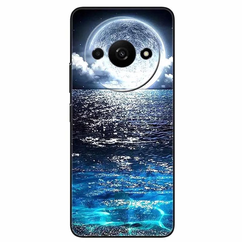 Animal Design Black Silicone Protective Case - Cool Wolf Edition