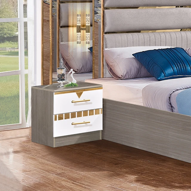 2020 Hot Sale Classic Design King Double Bed Set Wooden Home Furniture Deluxe Full Master Bedroom Set 6
