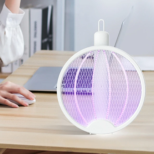 2-In-1 Elektromos Szúnyoggyilkos Biztonsági Védő Háló Összecsukható Szúnyog Ütő Rovar Gyilkos Háztartási Készletek Nyári Alváshoz - Image 3