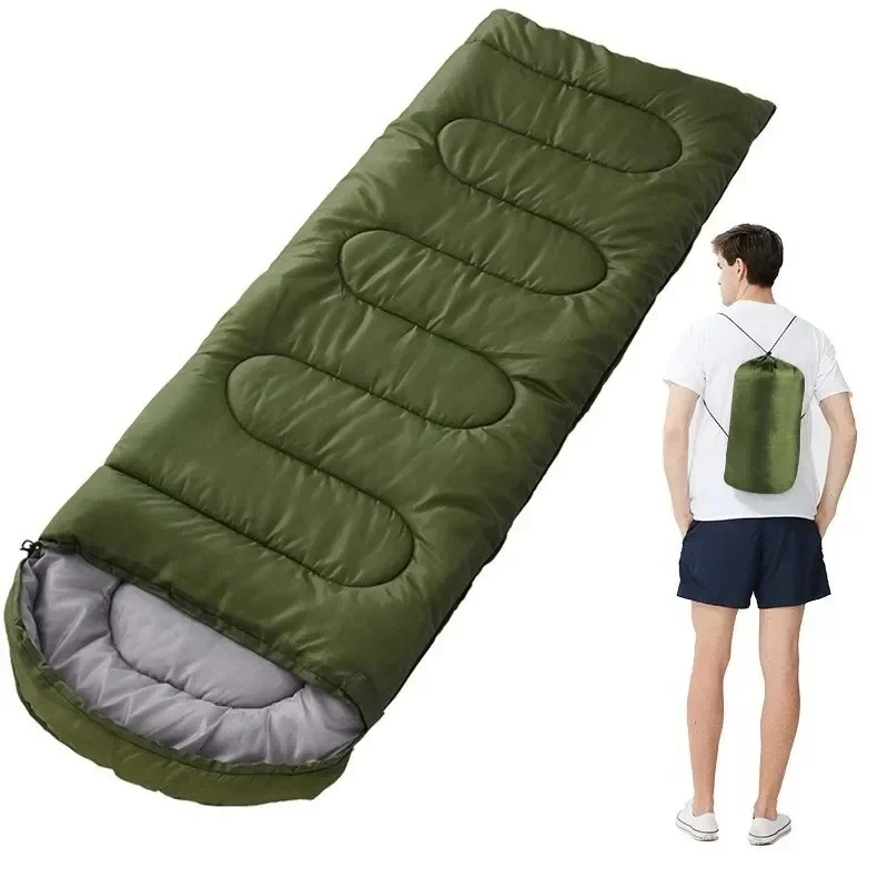 

Sleeping Bag Ultralight Compact Potable Envelope Winter Sleeping Bag Cotton Quilt Travel Outdoor Camping Sleeping Bag