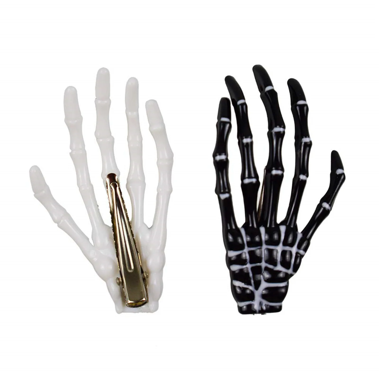 Japan Harajuku Edge Clip Hair  Gothic Skeleton Hand Bone Hair Clip with Blood Skeleton Hand Grab Hair Clip Single1$Free Shipping