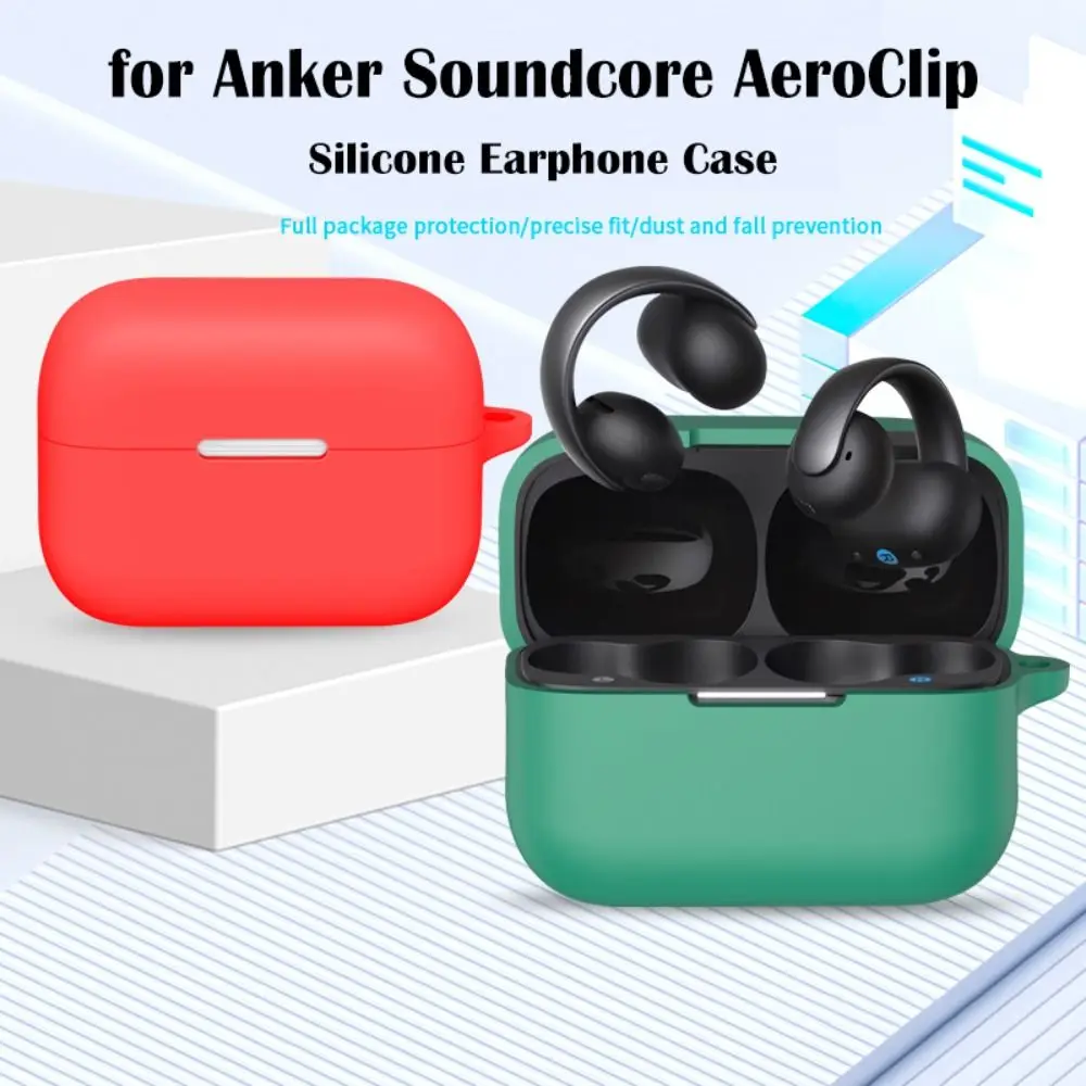 Silicone Earphone Case Dustproof Anti Drop Wireless Headphone Protective Cover Shockproof Colorful for Anker Soundcore AeroClip