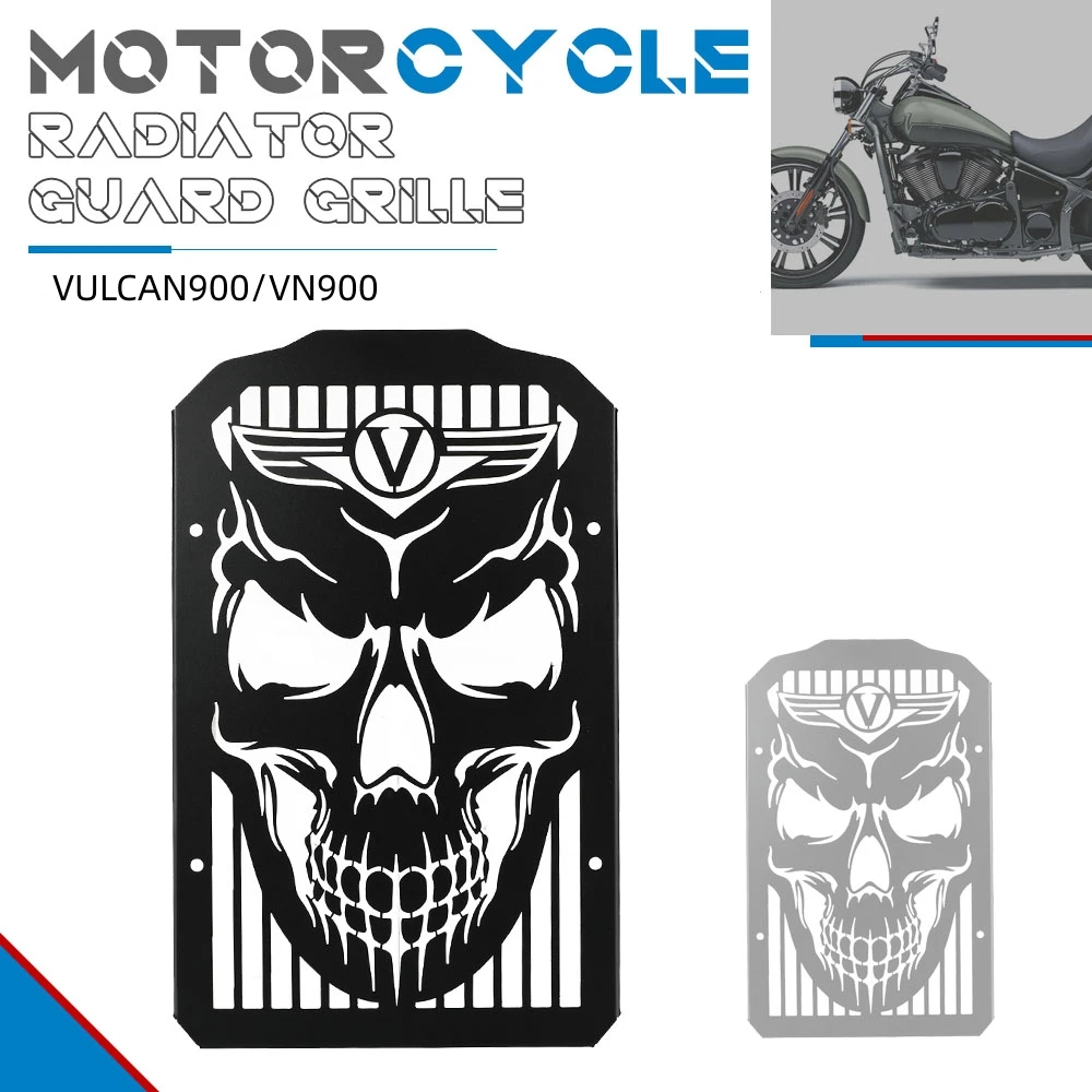 

Motorcycle Radiator Guard Grille Cover Protection FOR KAWASAKI Vulcan 900 VN900 Custom 2007-2022-2023-2024 Aluminium Accessories