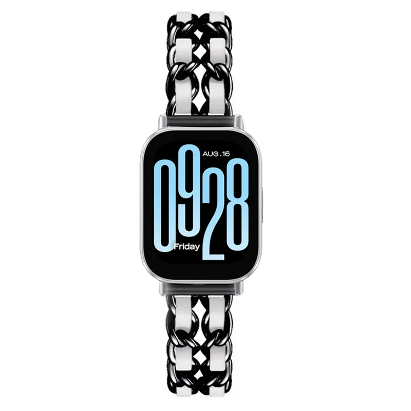 Premium Leather Metal Watch Band - Elegant Wristband Strap