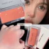 Coral Orange Blush Makeup Palette 5 Color Moist Creamy Texture Pink Rouge Lasting Natural Cheek Tint Waterproof Blusher Cosmetic 1