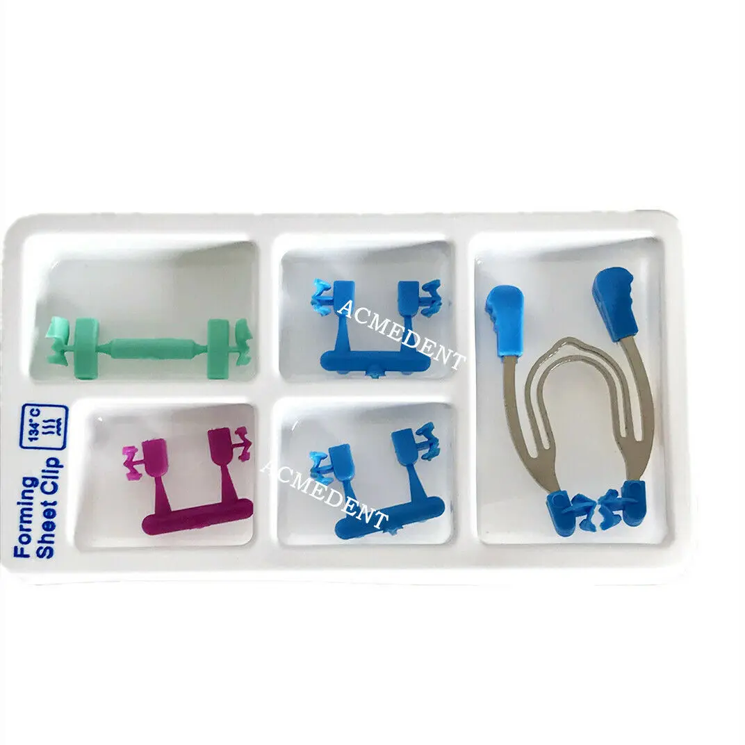 

2 Kits Dental Matrix System Sectional Contoured Matrices Clip Clamp Ring Pad