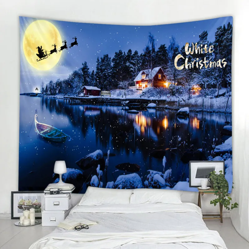 Apiawa Arazzo Luna Piena Tema Nightmare Before Christmas - Decorazione Da Parete Per Camera Da Letto E Festa