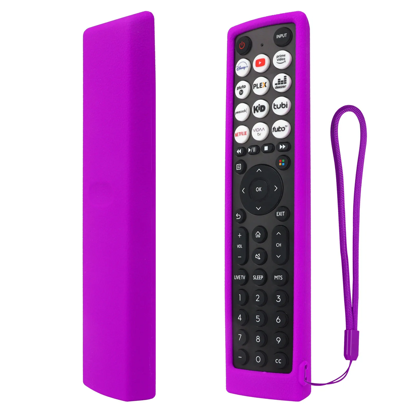 Silikon Schutzhülle Für Hisense Smart TV Fernbedienung ERF3C80H - Mit Umhängeband & Anti-Rutsch Design