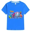 Summer Fantasia Balloon Trolls Clothes Girls T-shirt Children Tee Boys 100%Cotton Short Sleeve Tops y2k kids clothes Cotton 6