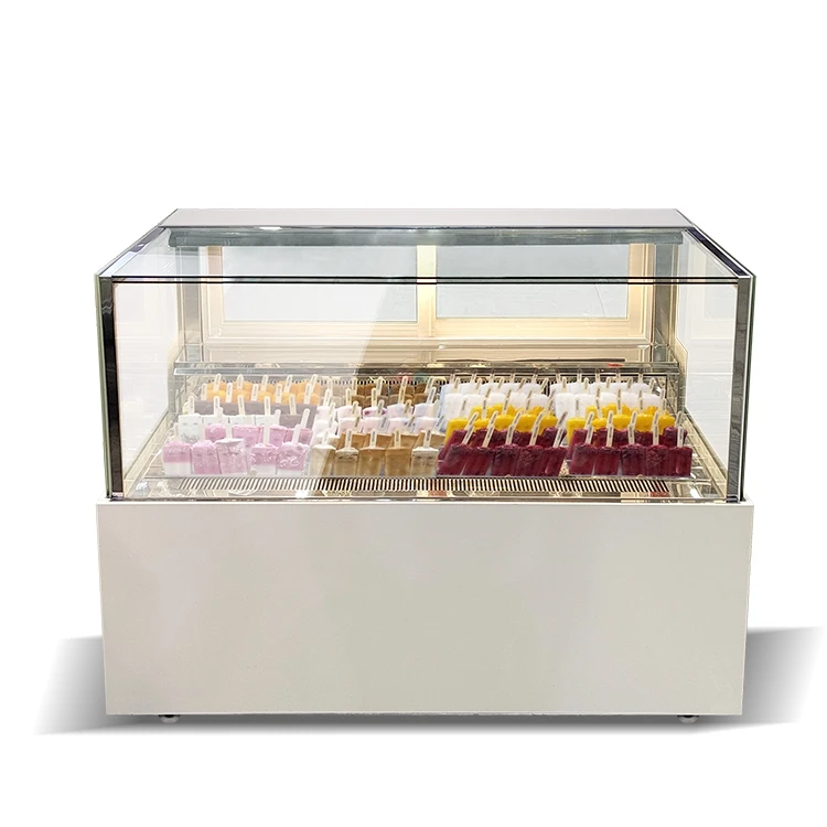 Mvckyi Commercial large Capacity Freezer Popsicle Display Cabinet Multifunctional Hard Ice Cream Showcase