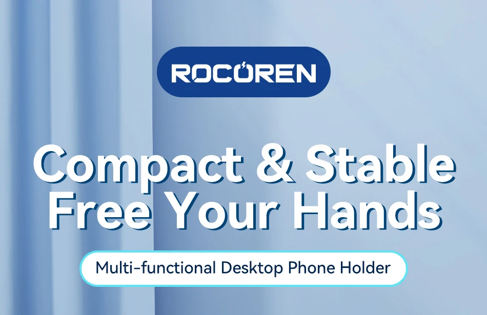 Sf1622135aead45beb04b8311bccb18bdh Rocoren-Support de téléphone de bureau réglable, rétractable, flexible, en métal, portable, rapide, pour tablettes mobiles du matin
