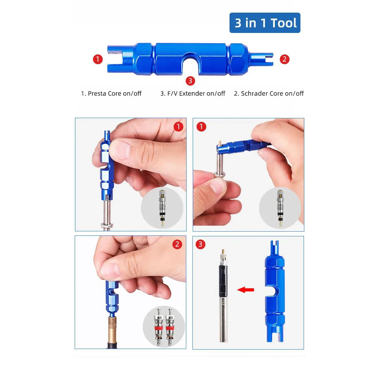 44/60mm Bicycle Presta Valve-Aluminum Alloy Valve for Tubeless Road/MTB/Gravel Bike Uses 1Pair bicycle air valve bicycle tubeless valve bicycle valve