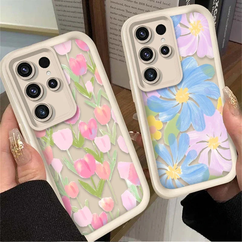 Tulip Flowers Silicone Phone Case Cover